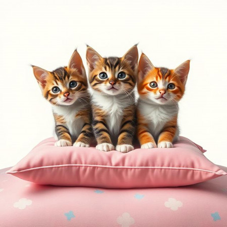 Three kitten, süße Katzen, jpg, png, svg, pdf, Vektor, Illustration, digital download